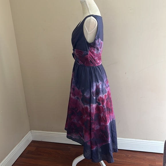 Neiman Marcus Lela Rose for Target Women’s Formal Dress Gown Purple Pockets Silk - Picture 5 of 8